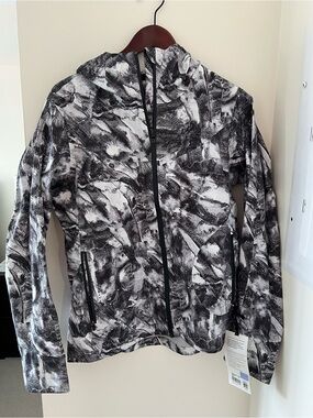 lululemon athletica Black & White Abstract Zip-Up Hoodie